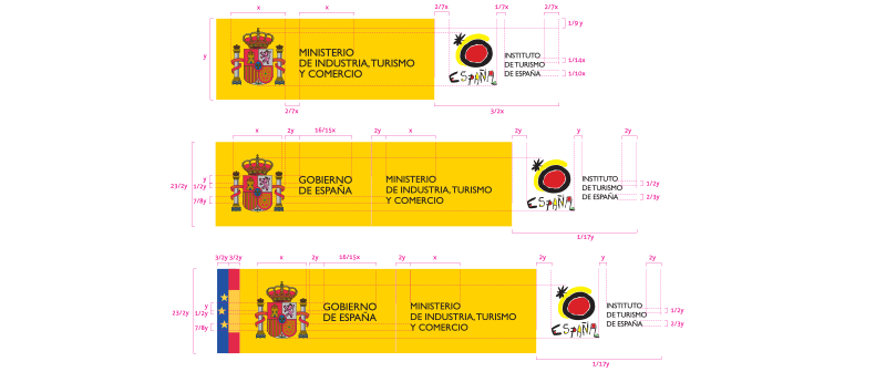 Uso del escudo en identidad institucional España